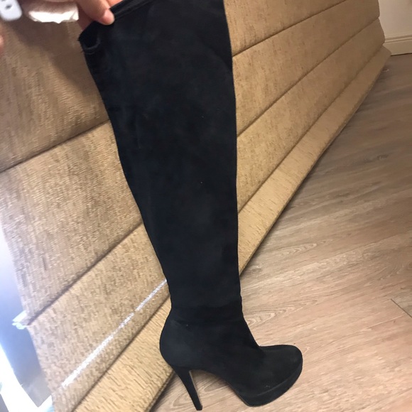 Shoes - Over knee suede boots